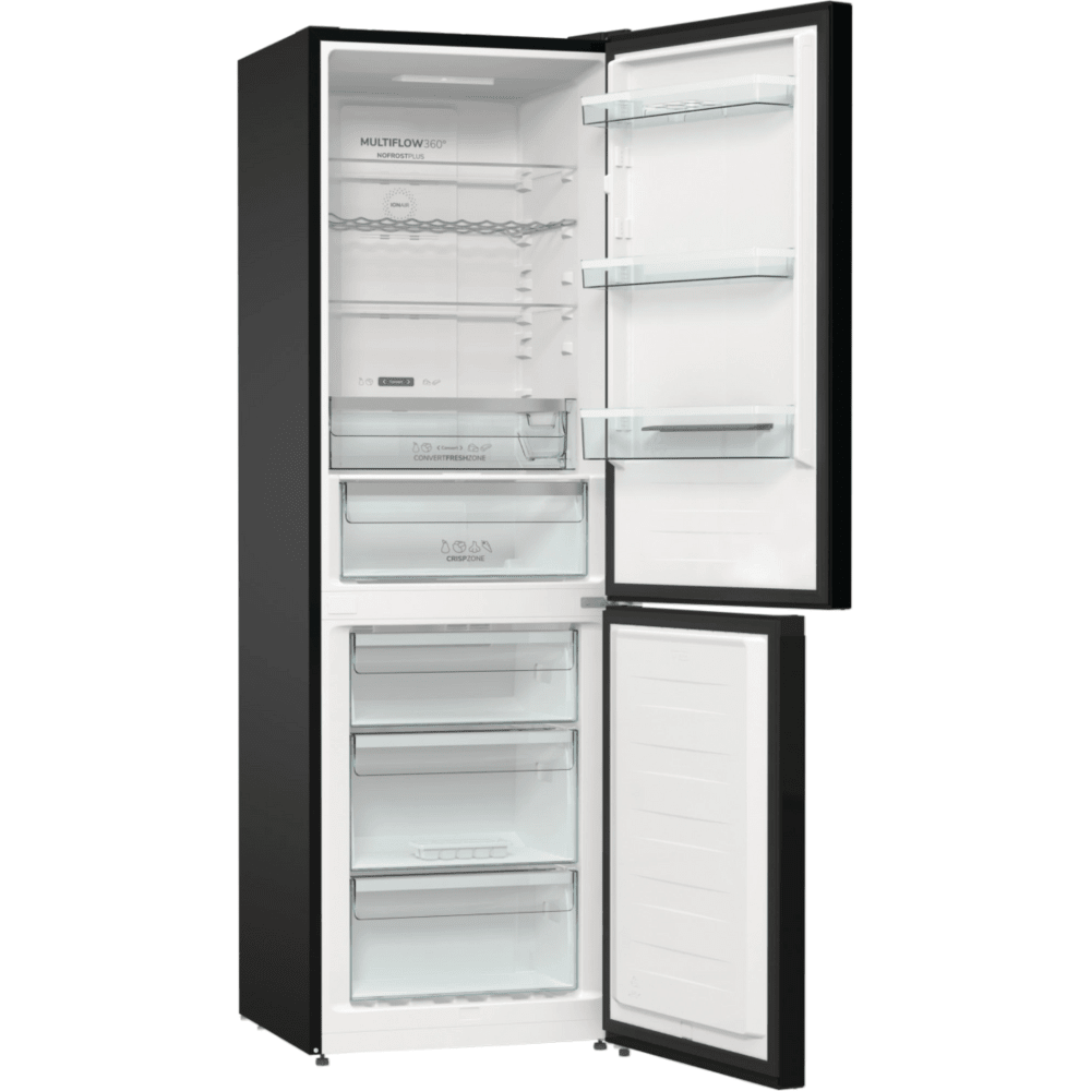 מקרר מקפיא תחתון 330 ליטר Gorenje NRK-6192-ABK - גימור שחור - K.B.V