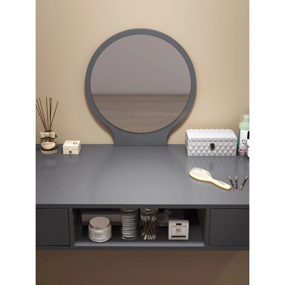 שידת איפור עם מראה רוחב 1 מטר דגם RSM-2120 צבע אפור מבית Rosso italy - יבואן רשמי