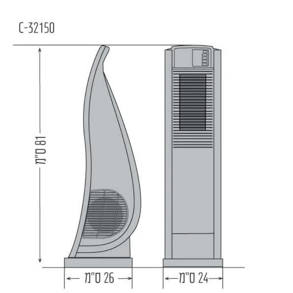 מאוורר מגדל+ שלט לבן דגם Star c32150 3d xl - יבואן רשמי