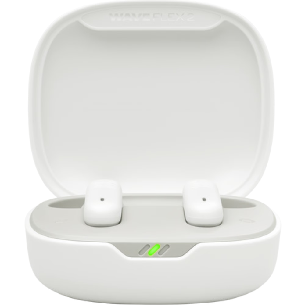 אוזניות אלחוטיות JBL Wave Flex 2 - צבע לבן שנה אחריות ע"י - יבואן הרשמי