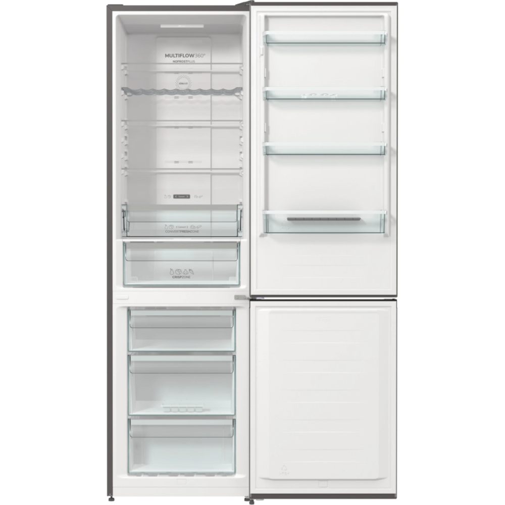מקרר מקפיא תחתון 353 ליטר Gorenje NRK6202AXL4 - גימור נירוסטה