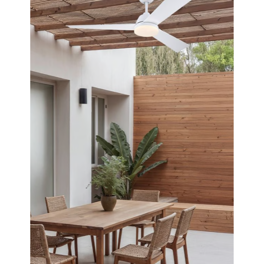 מאוורר תקרה לפרגולה Ocean IP66 ''52 DC שלט תאורה לבן מט Westinghouse - יבואן רשמי