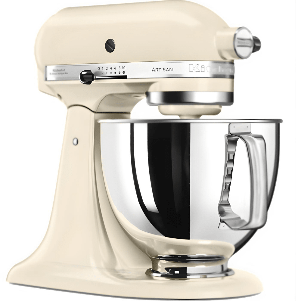 מיקסר שולחני עם קערת נירוסטה 4.8 ליטר KitchenAid Artisan 5KSM125IAC - צבע קרם שקד - K.B.V