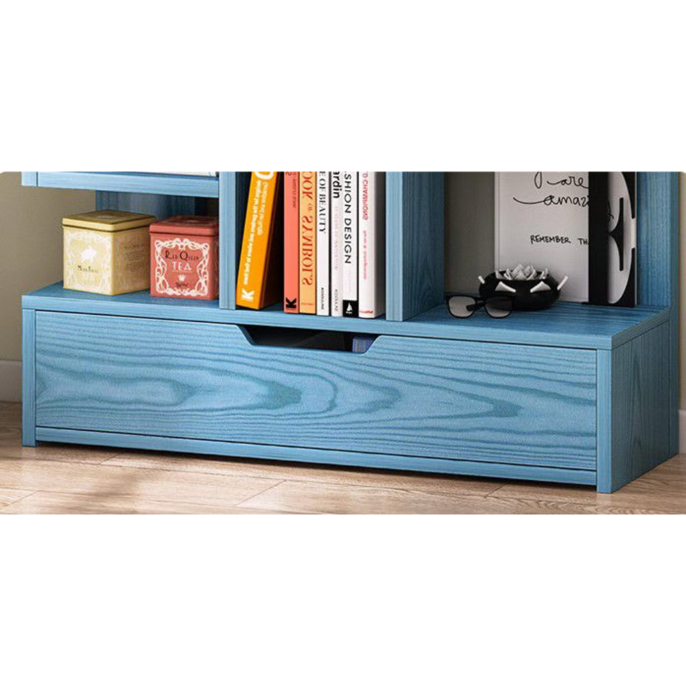 ספרייה מעוצבת מודרנית דגם RSM-2095 רוחב 140 ס"מ צבע כחול מבית Rosso italy - יבואן רשמי