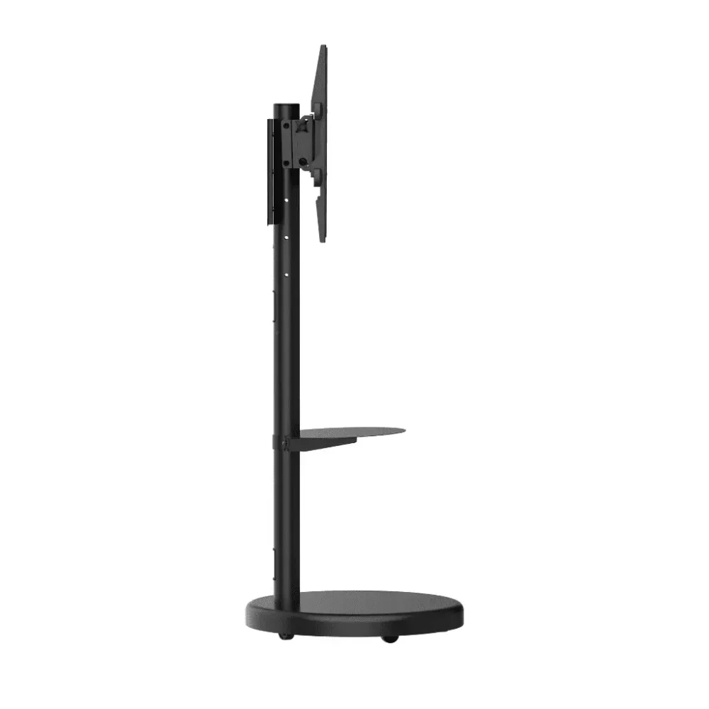 מעמד רצפתי מעוצב עם גלגלים למסכים עד 75׳׳ Audio Line AL-75 Black - יבואן רשמי