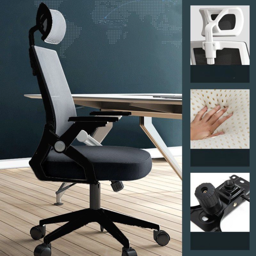 כסא מנהלים אורטופדי עם ריפוד נושם איכותי צבע שחור דגם Rosso Italy RSM-3251 - יבואן רשמי