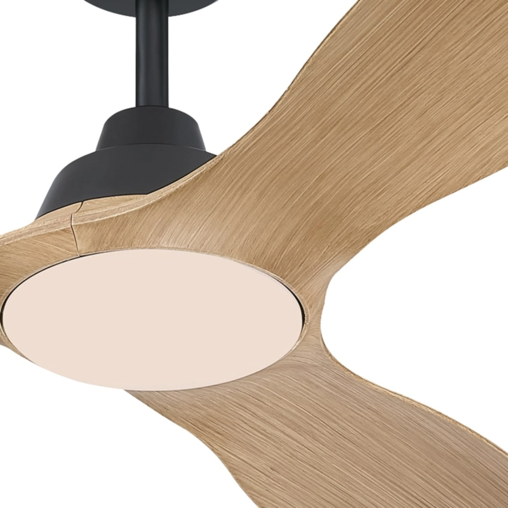 מאוורר תקרה מנוע DC עם שלט Westinghouse Montana 28W "42 - צבע שחור בשילוב אלון שנתיים אחריות ע"י - יבואן הרשמי