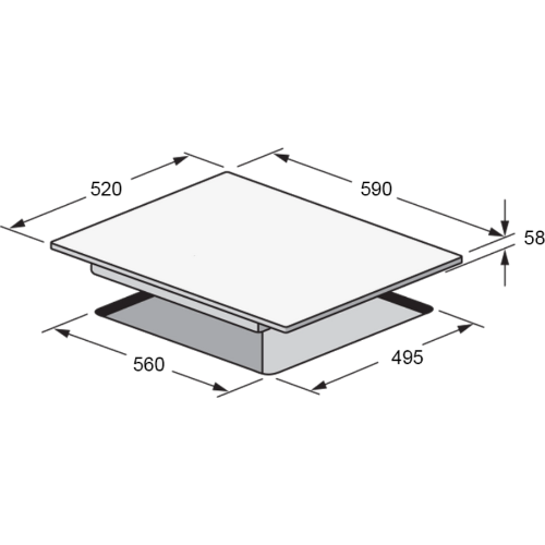 כיריים אינדוקציה 4 מוקדי בישול Sol FQ6IND-487 - חד פאזי - גימור שחור אחריות ע"י היבואן הרשמי