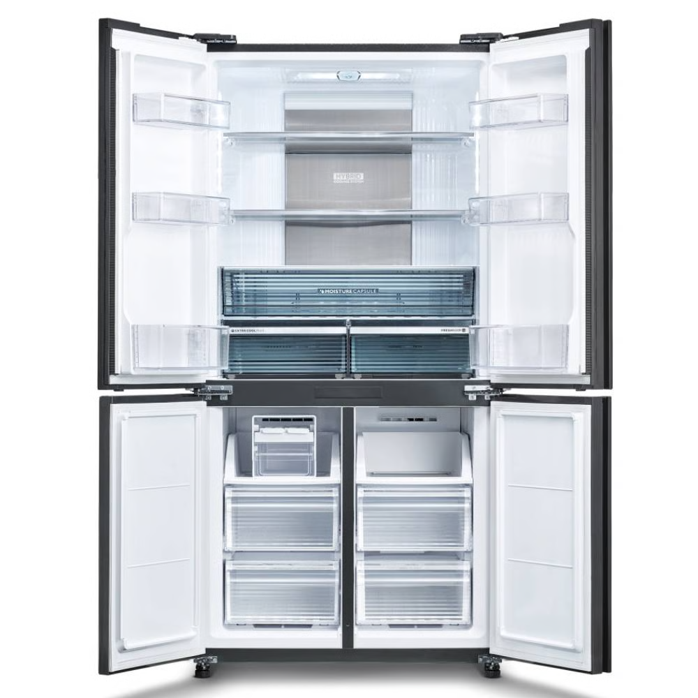 מקרר 4 דלתות מקפיא תחתון 572 ליטר נטו Sharp SJ-FFE89-SL - גימור נירוסטה מושחרת - יבואן רשמי