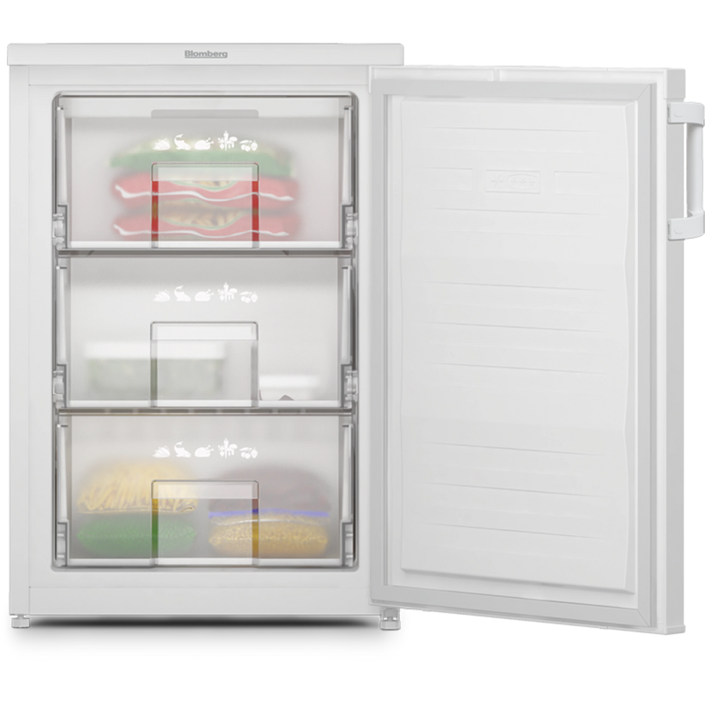 מקפיא 3 מגירות Blomberg FNE-1533P - צבע לבן - יבואן רשמי