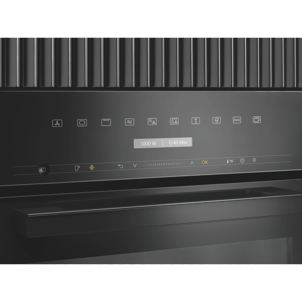 תנור בנוי קומפקטי משולב מיקרוגל 43 ליטר Miele H7240 BM - גימור שחור זכוכית - יבואן רשמי