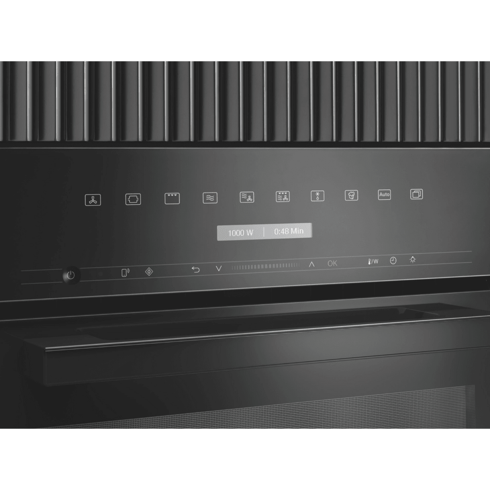תנור בנוי קומפקטי משולב מיקרוגל 43 ליטר Miele H7240 BM - גימור שחור זכוכית - K.B.V