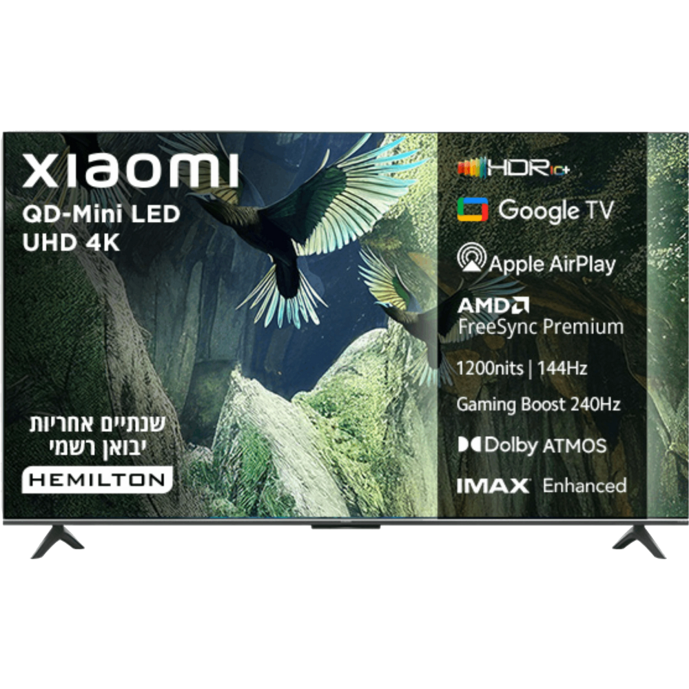 טלוויזיה חכמה Xiaomi 55" TV S Mini 2025 QD-Mini LED 4K L55MA-SPLME - יבואן רשמי