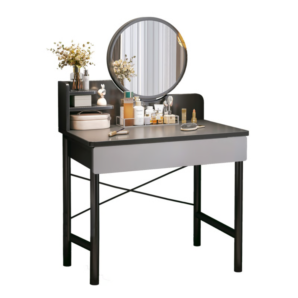 שידת איפור עם מראה דגם RSM-1014 צבע אפור כהה ROSSO ITALY - יבואן רשמי