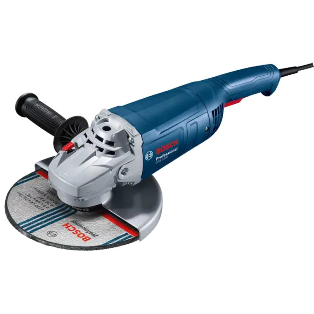 משחזת זווית 9" הספק 2200W מפסק הדלקה תחתון BOSCH GWS 2200-230