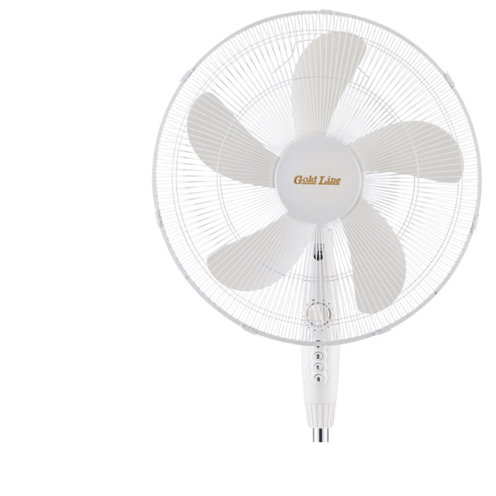 מאוורר עמוד בסיס עגול + טיימר 16" לבן דגם GOLD LINE ATL-906 - K.B.V