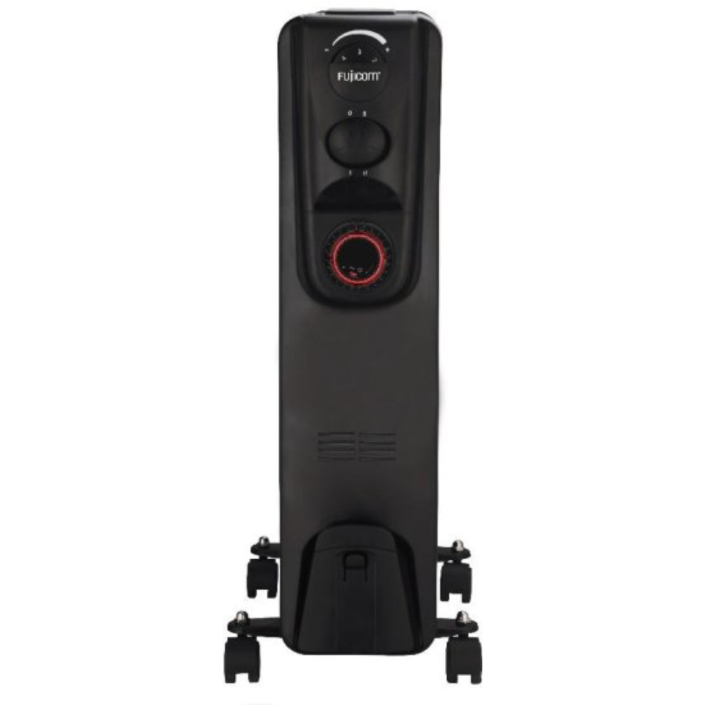 רדיאטור 11 צלעות עם שעון שבת מובנה Fujicom 2500W - צבע שחור - יבואן רשמי