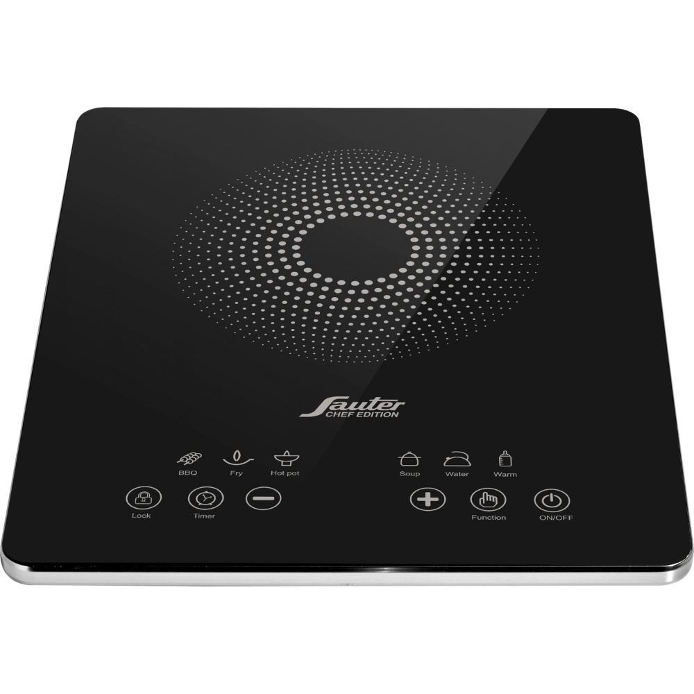 כירת אינדוקציה מרובעת דקה זכוכית שחורה Sauter INP414B - אחריות ע"י - יבואן הרשמי