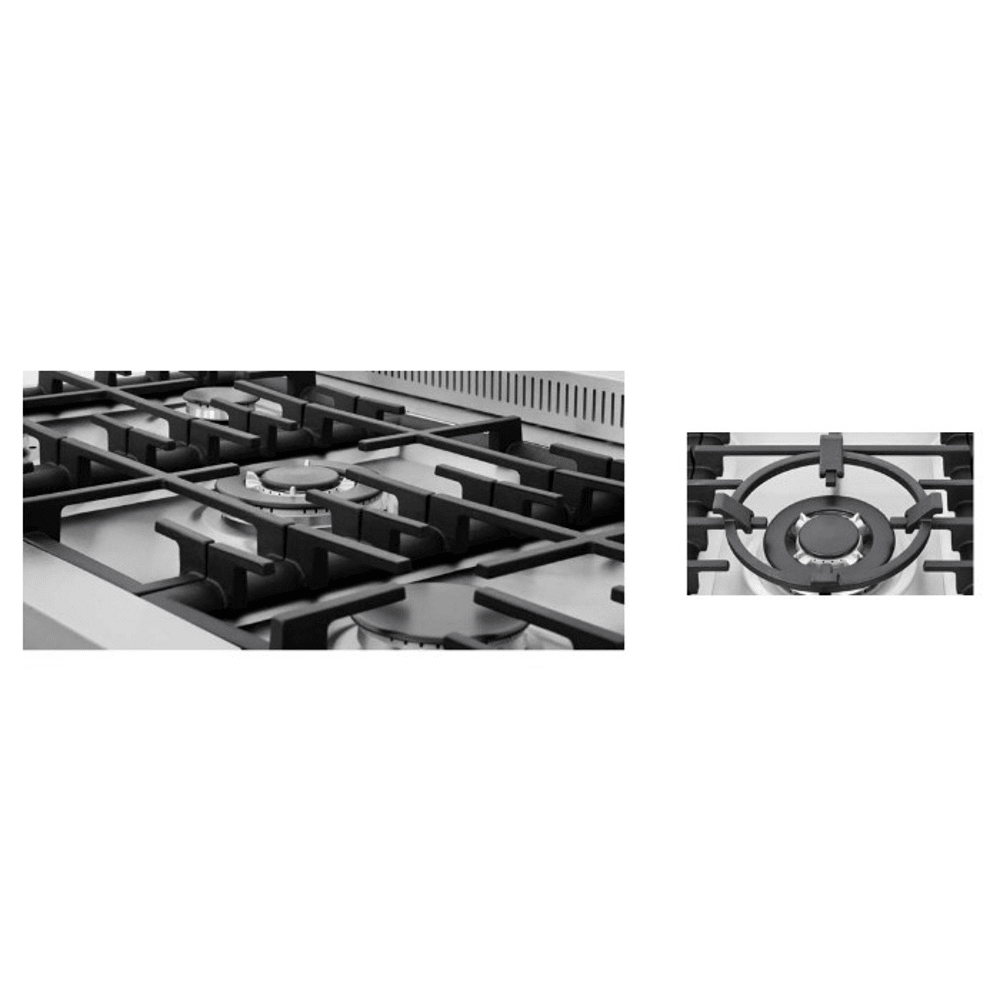תנור משולב כיריים גז - 5 להבות LaCasa LC9060RB שחור כפרי - K.B.V
