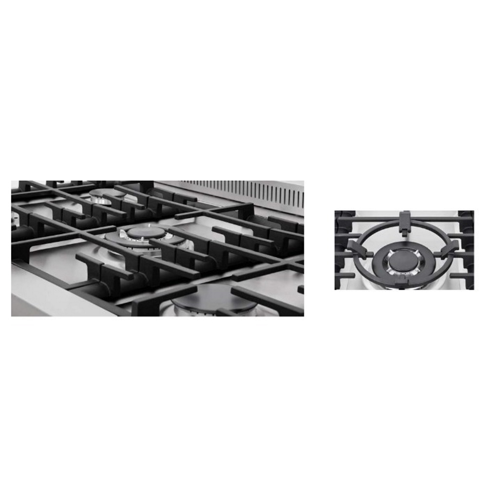 תנור משולב כיריים גז - 5 להבות LaCasa LC9060RB שחור כפרי - יבואן רשמי