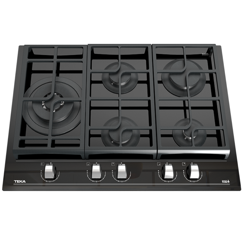 כיריים גז מזכוכית ברוחב 75 ס"מ 5 מבערים TEKA GZC-85320 - יבואן רשמי