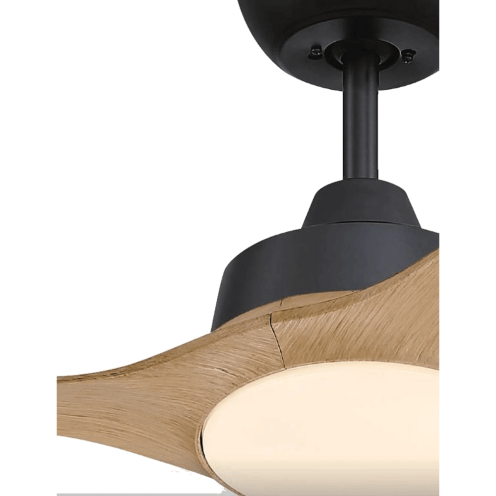 מאוורר תקרה עם שלט Westinghouse Montana 52" CCT DC 24W - צבע שחור בשילוב עץ - K.B.V
