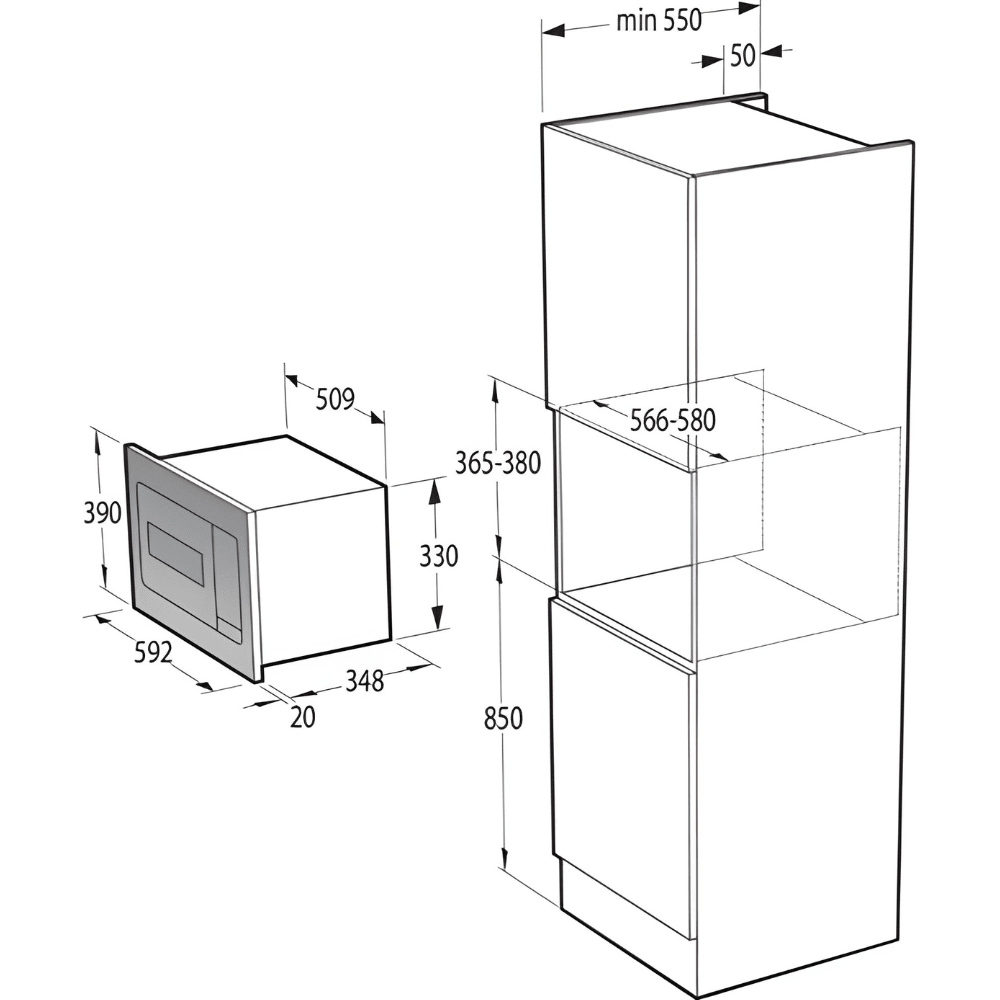 מיקרוגל בנוי BM235G1SYB שחור GORENJE - צבע שחור - K.B.V