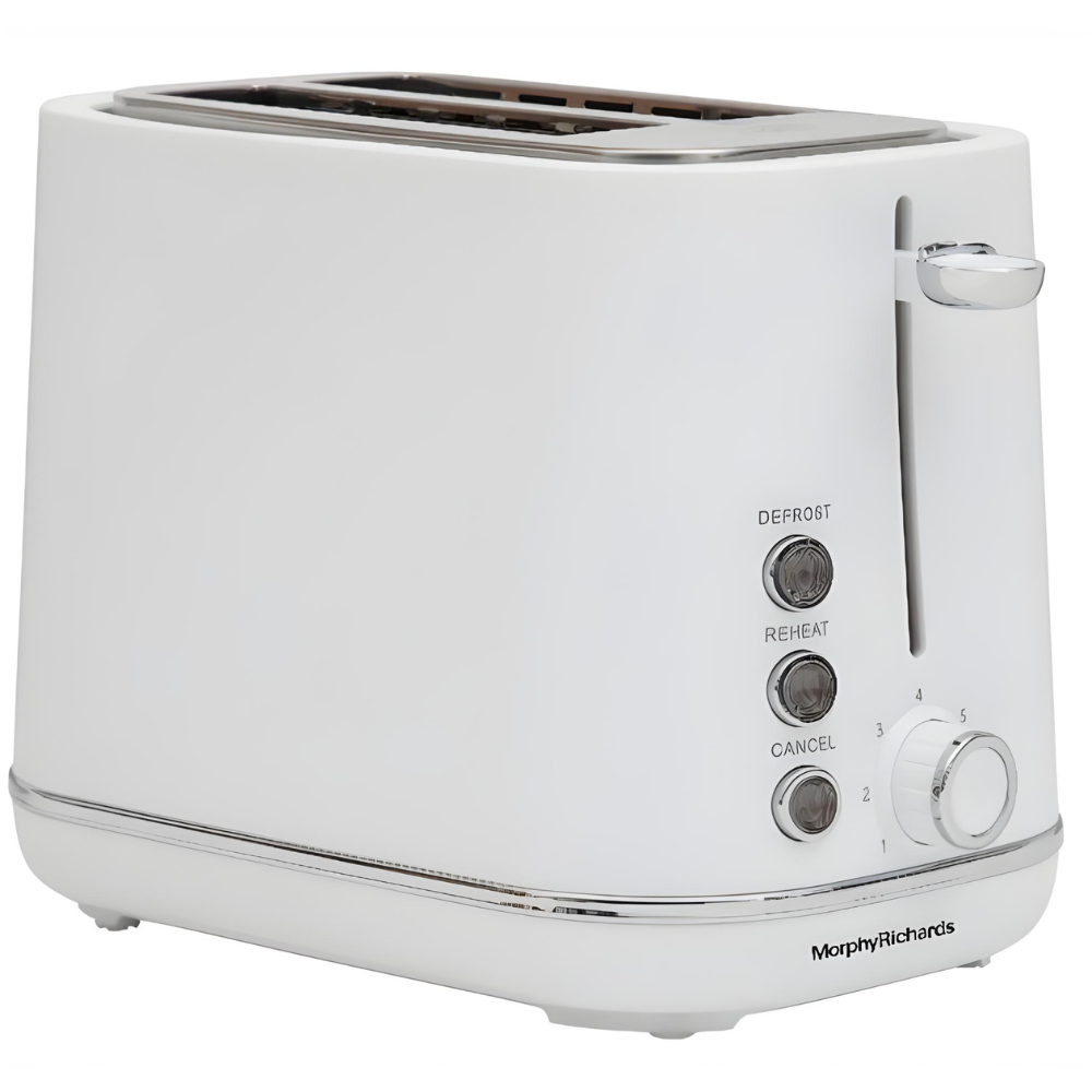 מצנם פלסטיק 2 פרוסות 221001 Morphy Richards - צבע לבן - יבואן רשמי