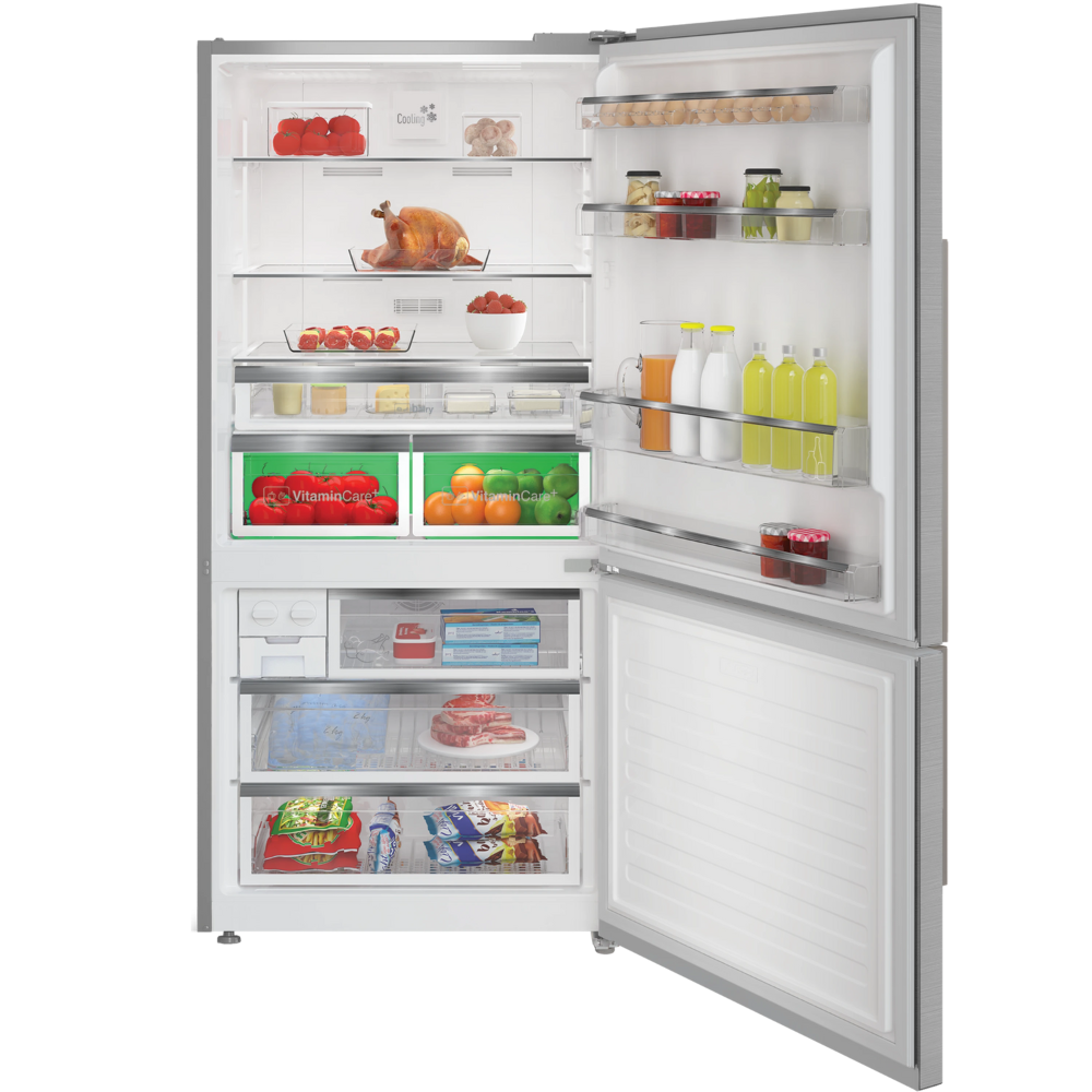 מקרר מקפיא תחתון 580 ליטר נטו Blomberg KND3968XBRP עם התקן שבת מובנה - גימור נירוסטה מושחרת - יבואן רשמי