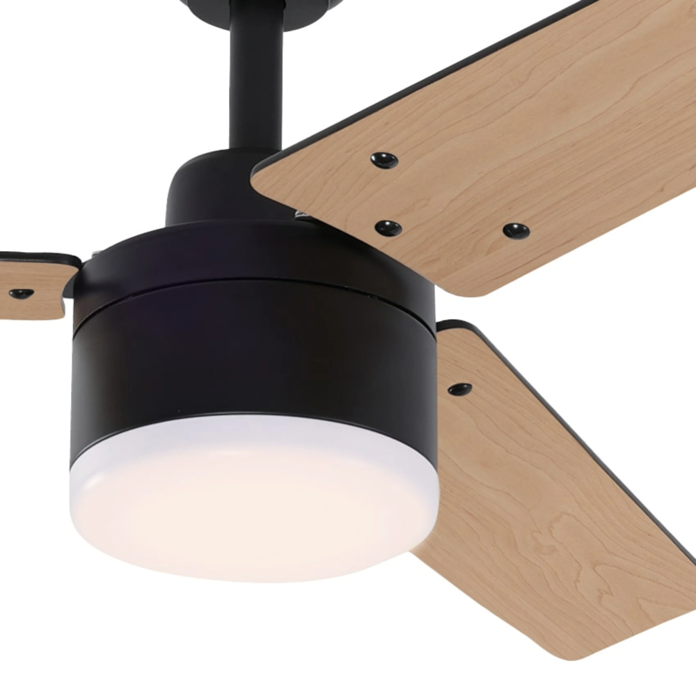 מאוורר תקרה כנפיים מתהפכות Westinghouse Talia 28W "52 - צבע שחור/ אלון שנתיים אחריות ע"י - יבואן הרשמי