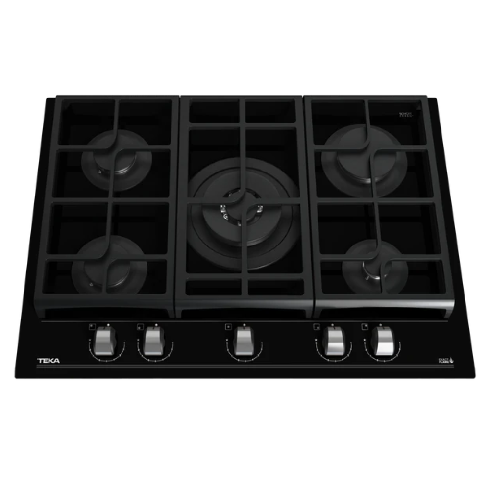 כיריים גז מזכוכית ברוחב 70 ס"מ עם פונקציית ExactFlame 5 מבערים TEKA GZC 75330 XB - יבואן רשמי