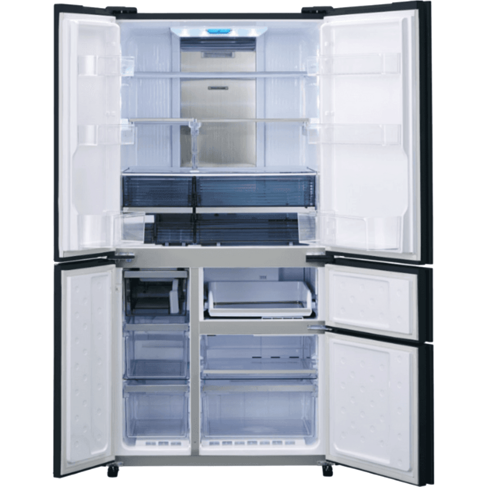 מקרר 5 דלתות 668 ליטר נטו Sharp SJ-FS920-WH - גימור זכוכית לבנה - K.B.V