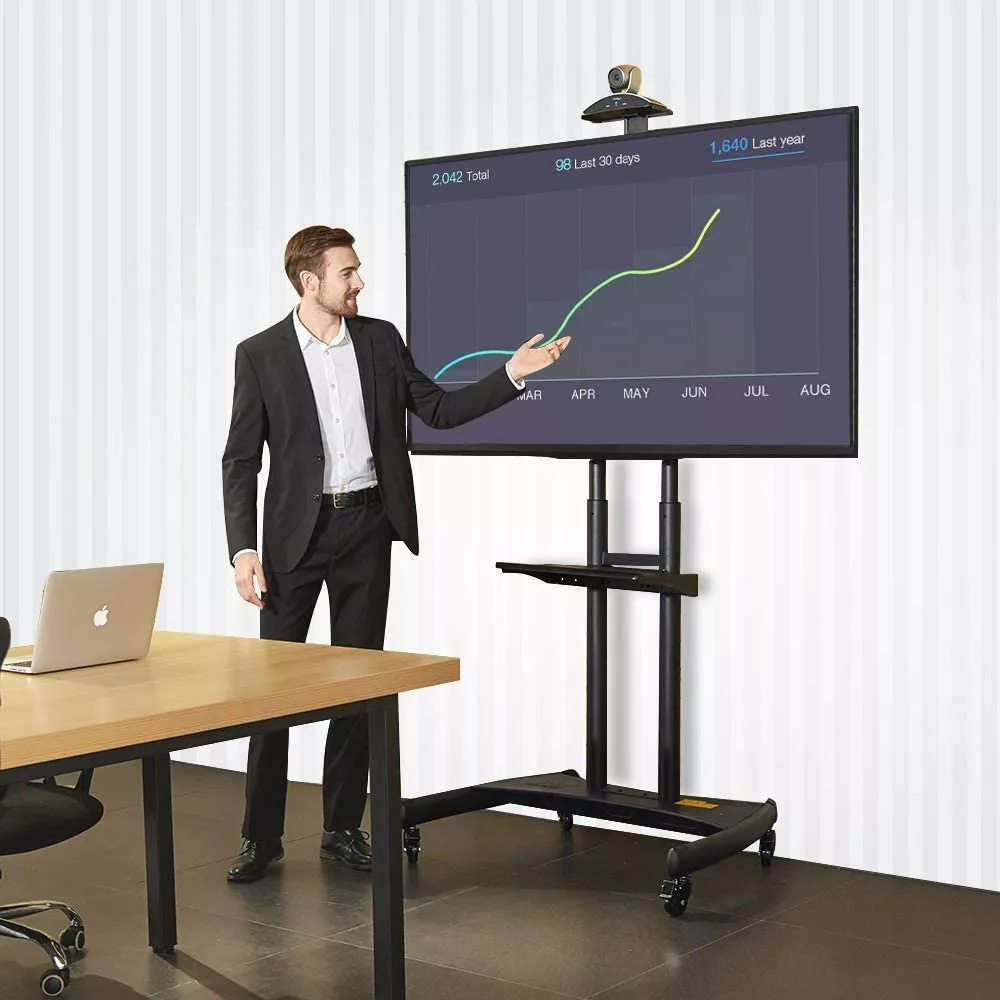 עגלה ניידת גדולה לגודל מסך עד “90 Audio Line AVA1800-70-1P - יבואן רשמי