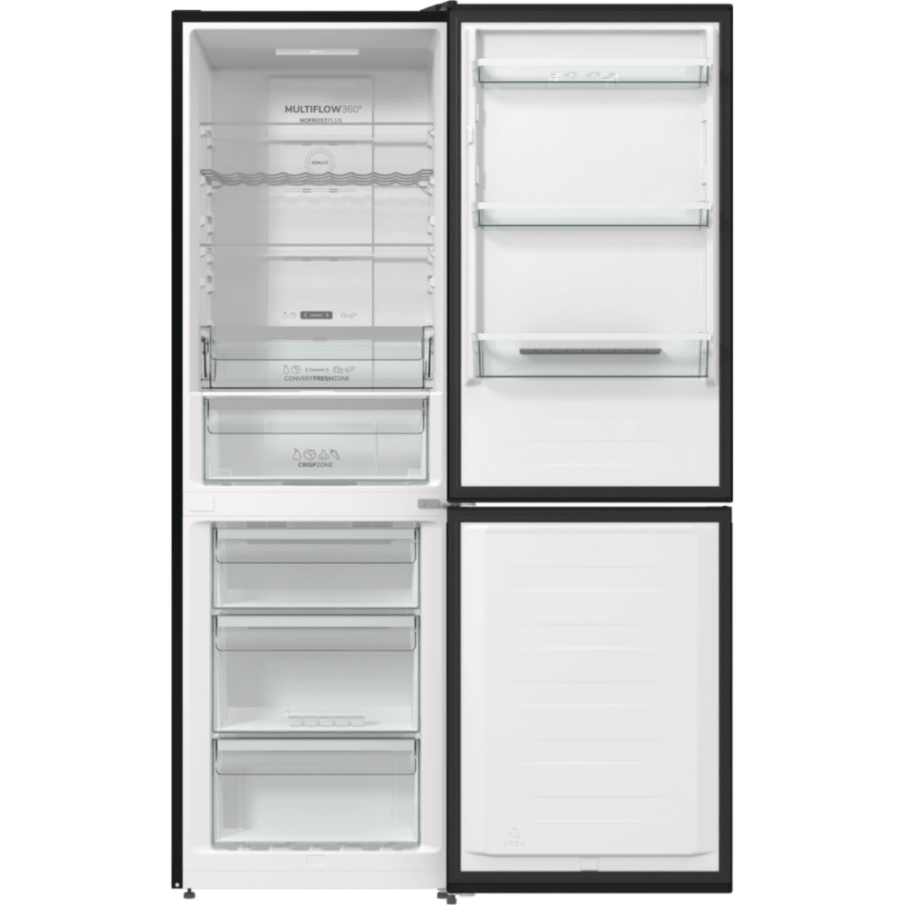 מקרר מקפיא תחתון 330 ליטר Gorenje NRK-6192-ABK - גימור שחור - K.B.V