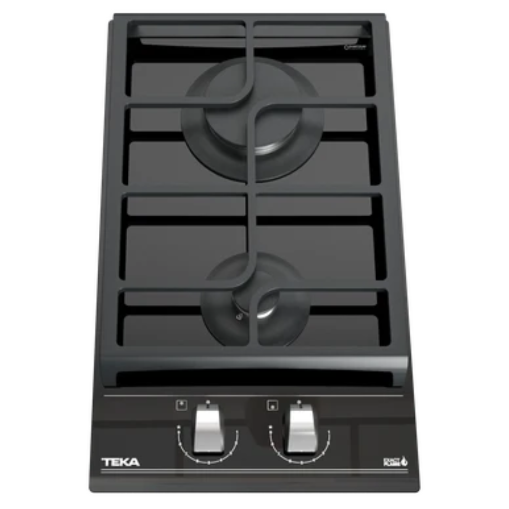 כיריים גז דומינו 30 ס”מ 2 מבערים Teka תקה GZC 32300 זכוכית שחורה - יבואן רשמי