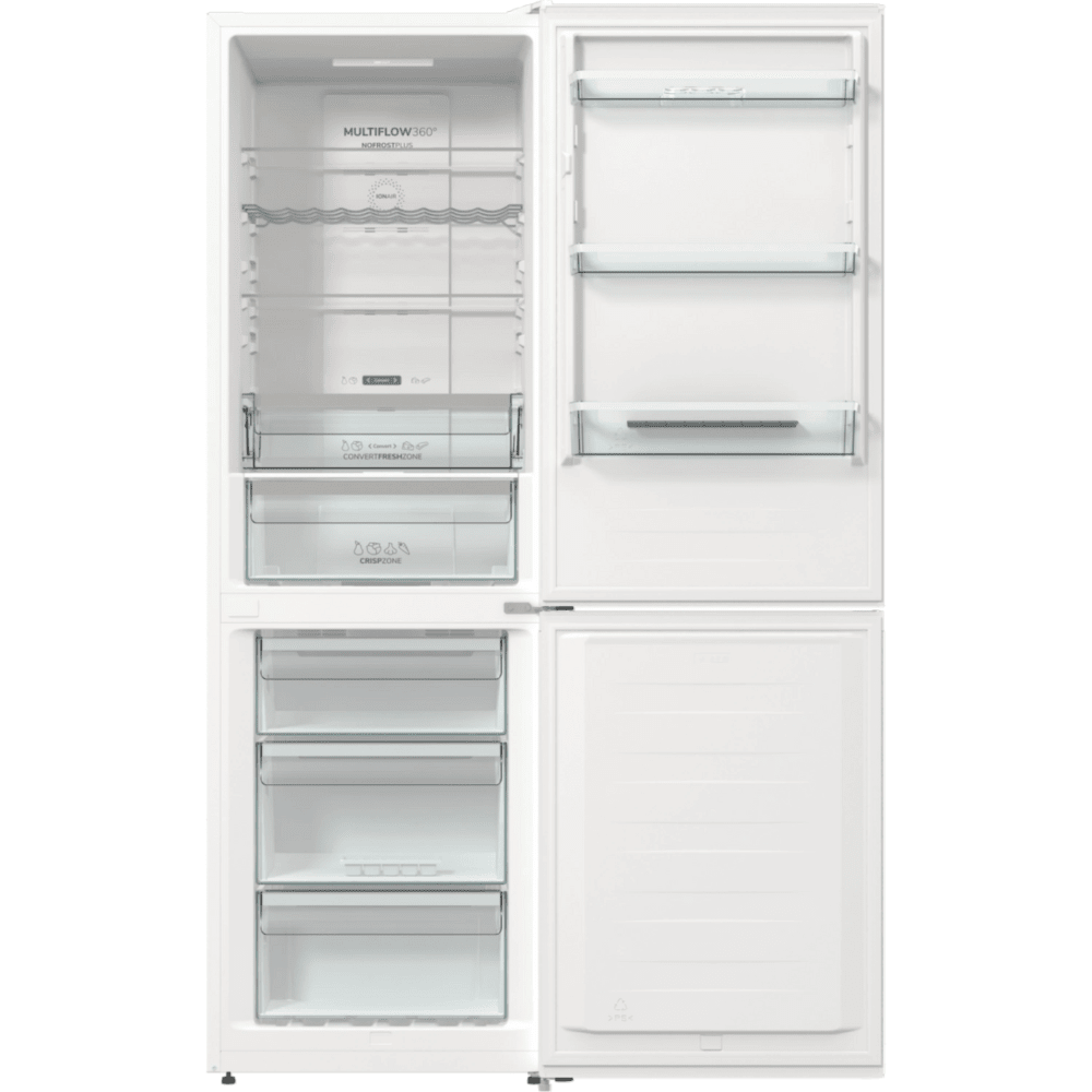 מקרר מקפיא תחתון 300 ליטר נטו Gorenje NRK6192AW4 - גימור לבן - K.B.V