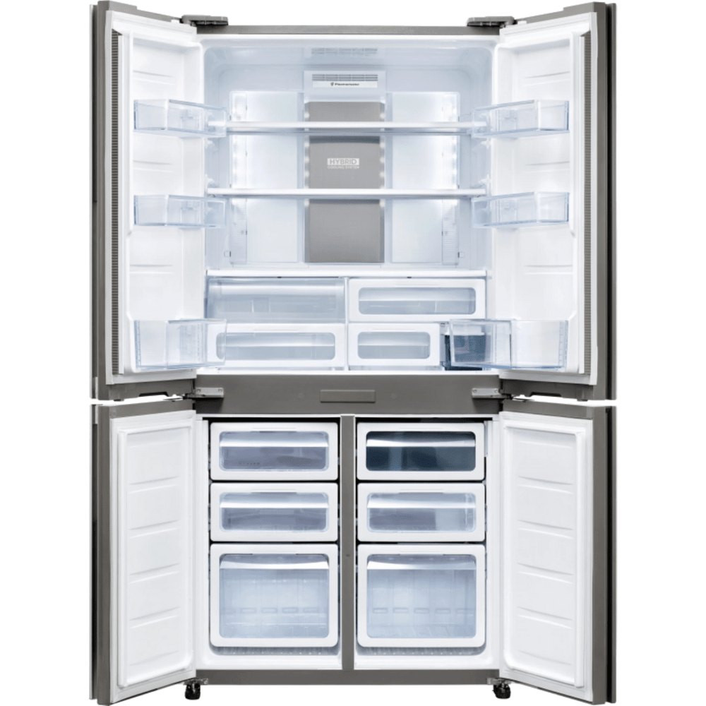 מקרר 4 דלתות מקפיא תחתון 611 ליטר נטו Sharp SJ-9270-IN עם התקן שבת מובנה - גימור נירוסטה - K.B.V
