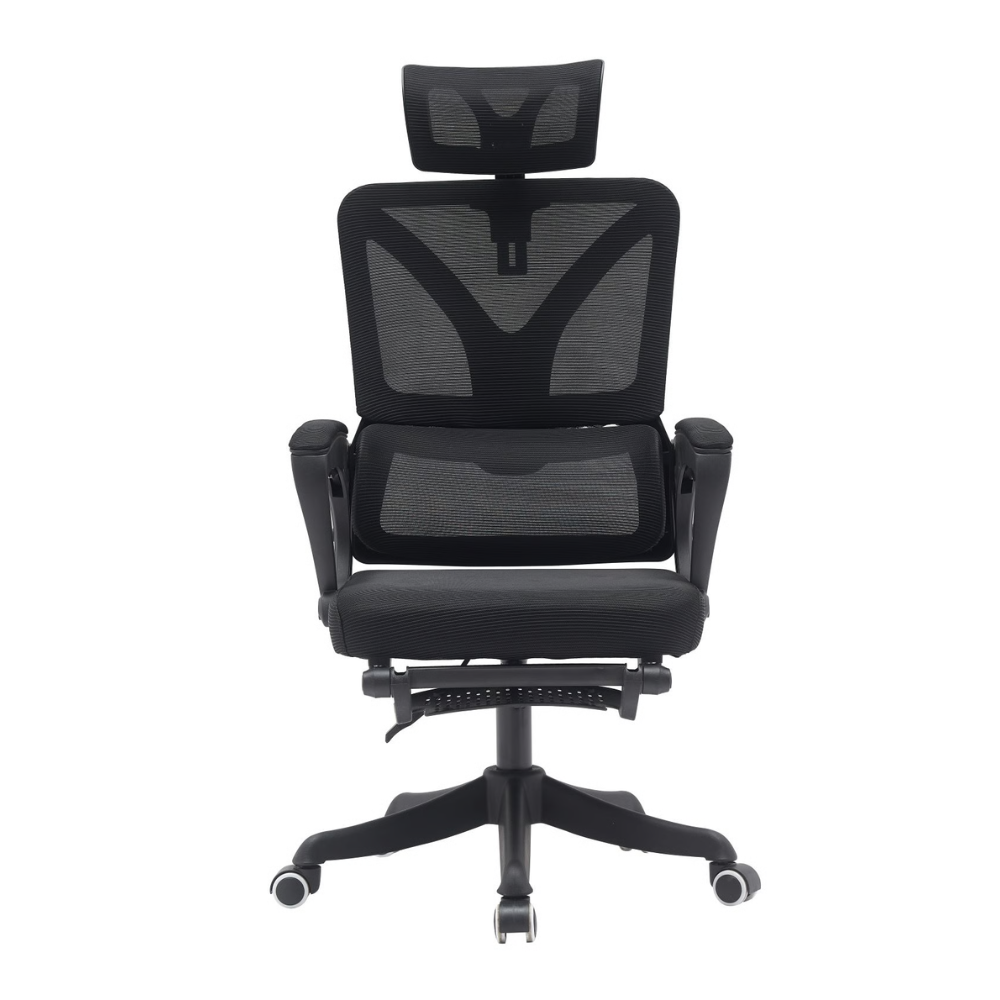 כסא מנהלים אורטופדי דגם RSM-1049 כולל הדום עם מנגנון מולטי לוק ROSSO ITALY - צבע שחור - יבואן רשמי