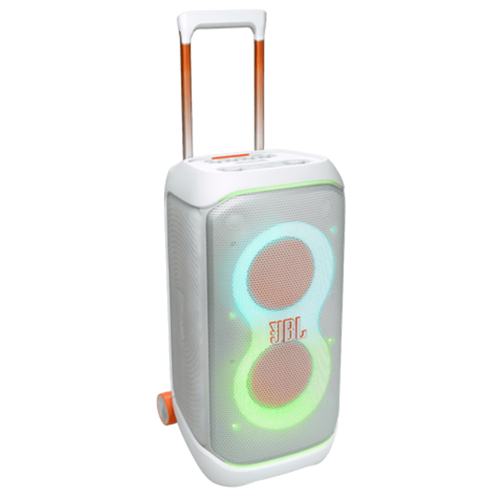 בידורית ניידת JBL PartyBox Stage 320 IPX4 240W -צבע לבן שנה אחריות ע"י - יבואן הרשמי