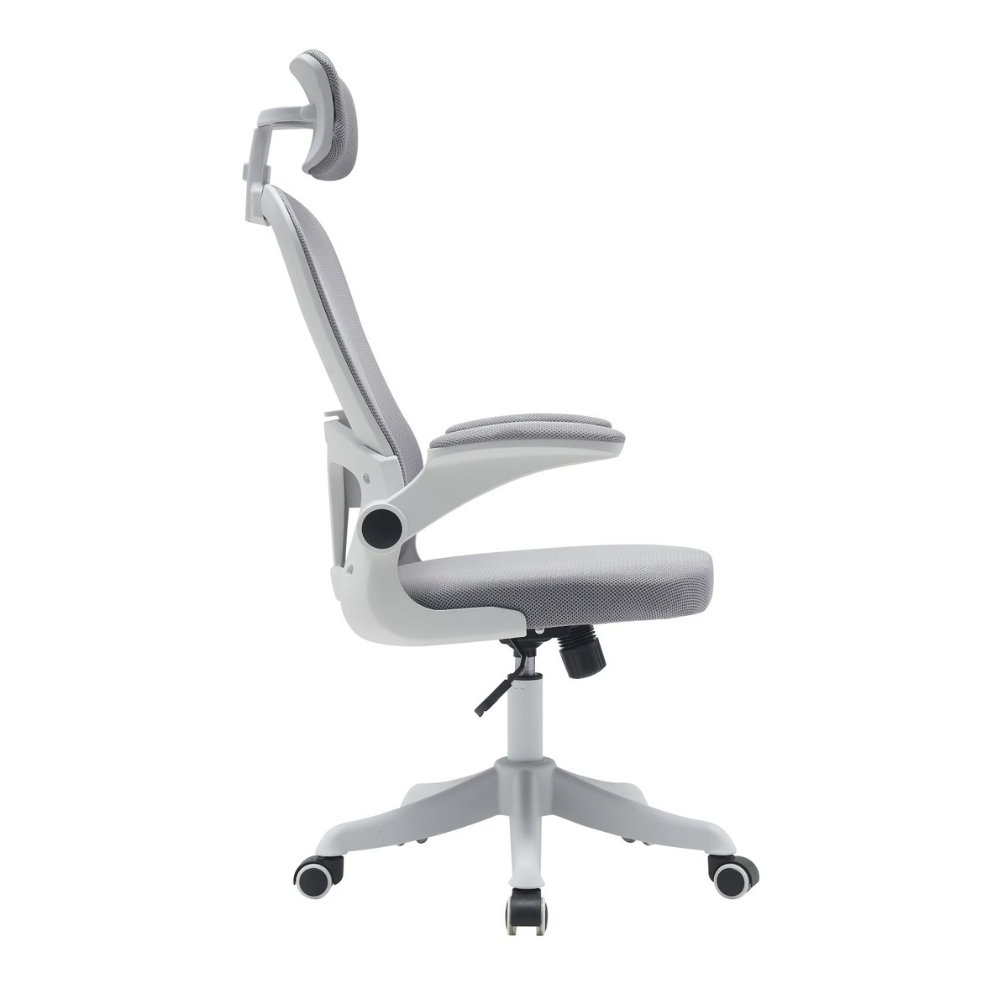 כסא מנהל אורטופדי דגם MSH-10-6 צבע אפור לבן ROSSO ITALY - יבואן רשמי