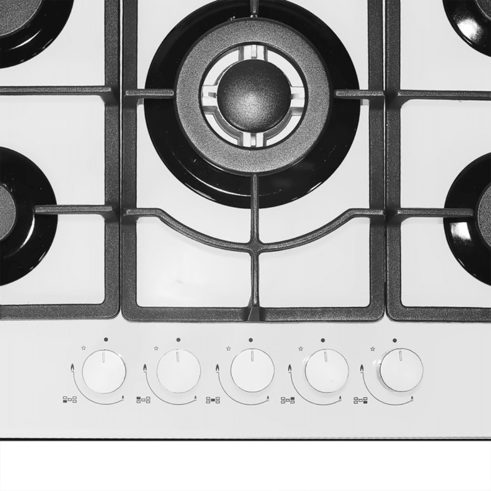 כיריים Electra 100119/8800 זכוכית לבנה 5 להבות - K.B.V