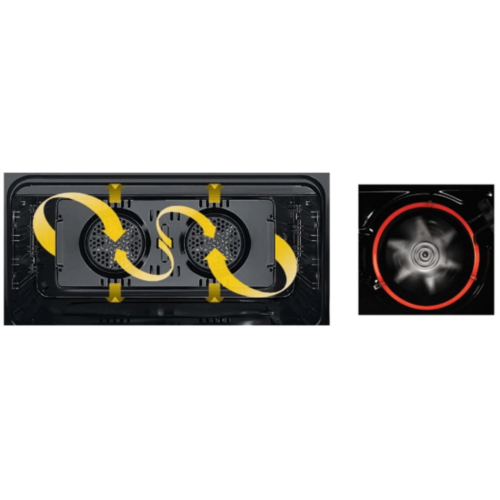 תנור משולב כיריים גז - 5 להבות LaCasa LC9060RB שחור כפרי - K.B.V