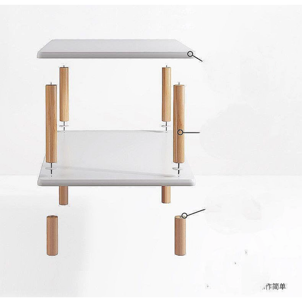 ספרייה מעוצבת מודרנית 106 ס"מ צבע עץ דגם Rosso Italy RSM-3141 - יבואן רשמי