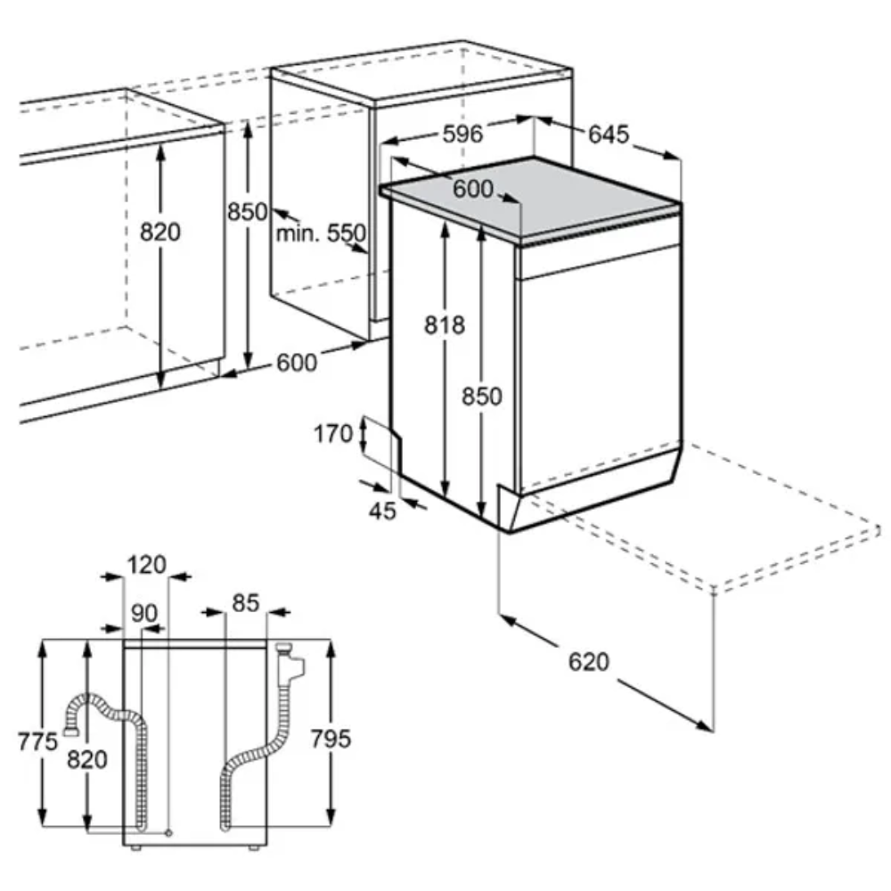 מדיח כלים רחב 15 מערכות כלים דגם AEG FFB73727PM נירוסטה מוברשת - יבואן רשמי