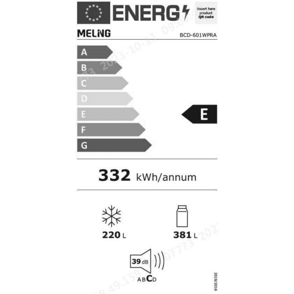 מקרר 4 דלתות - 601 ליטר General GE665GC זכוכית קרם - K.B.V
