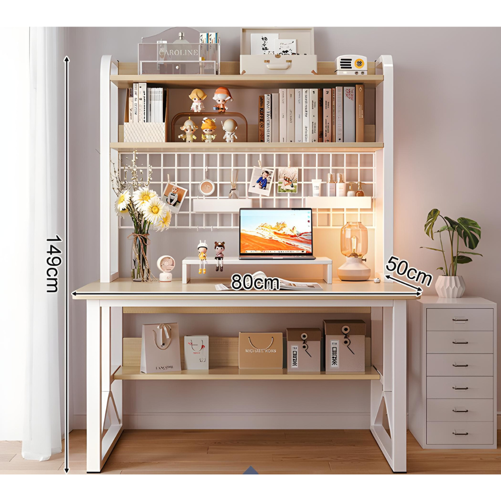 שולחן מחשב ברוחב 80 ס"מ Rosso Italy RSM-2044 לבן - יבואן רשמי