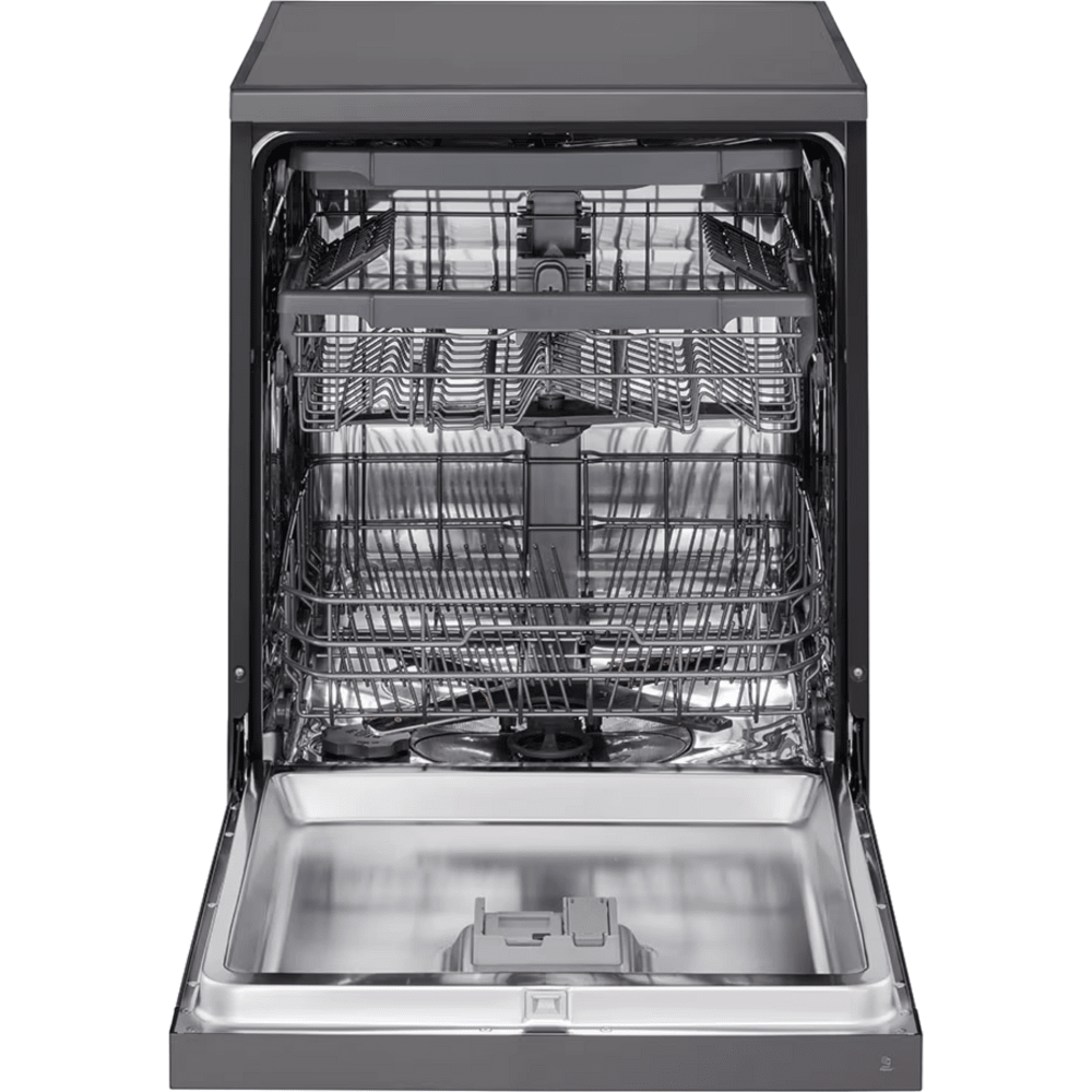 מדיח כלים רחב 14 מערכות כלים LG DFC513FM - גימור נירוסטה מושחרת - K.B.V
