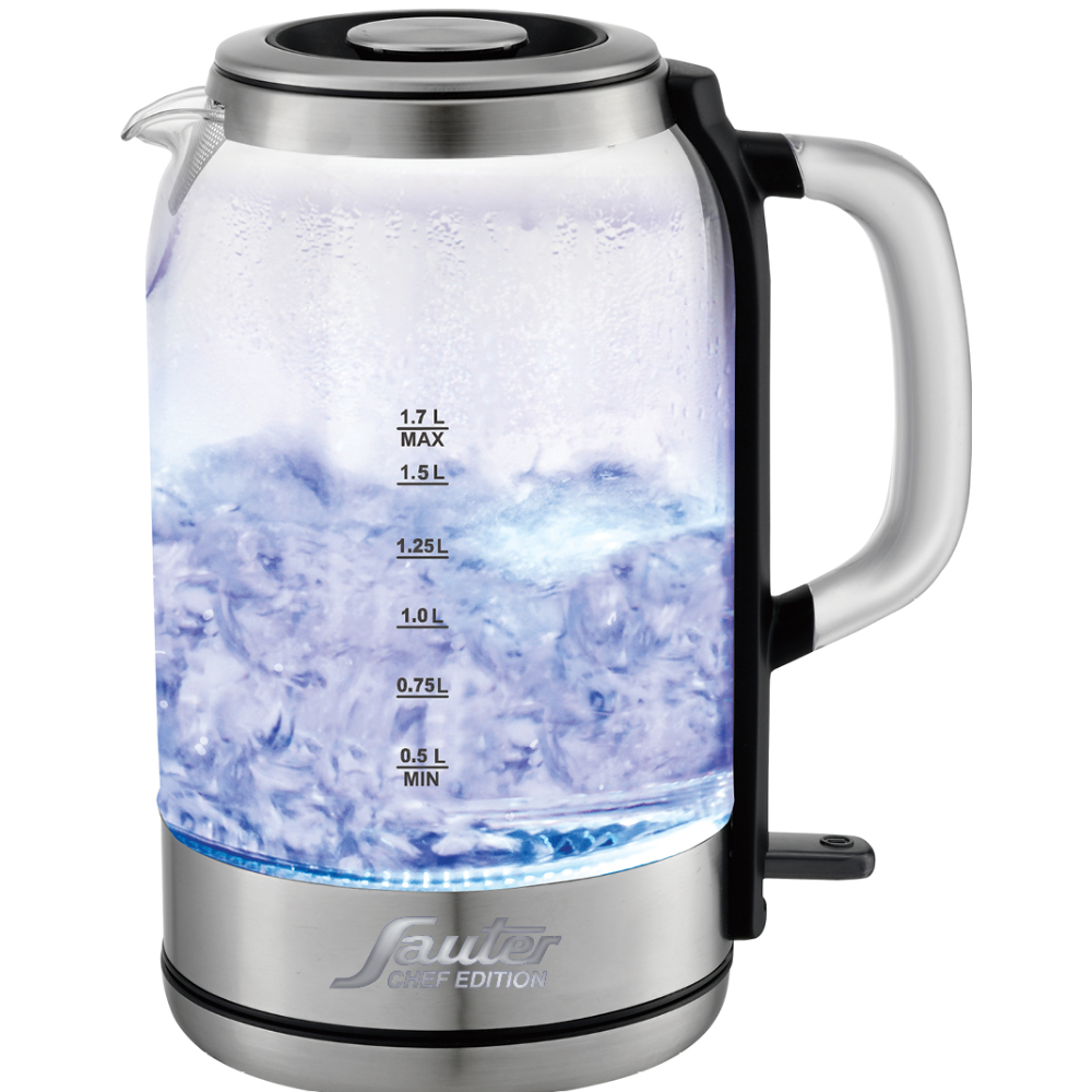 קומקום חשמלי זכוכית Sauter WK110G - אחריות ע"י - יבואן הרשמי