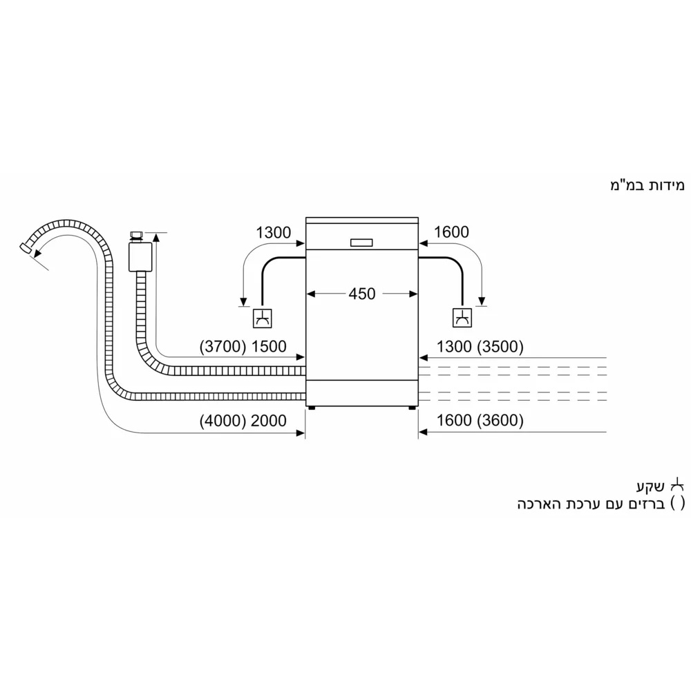 מדיח כלים צר 45 ס”מ Siemens סימנס iQ300 SR23HI52ME נירוסטה - יבואן רשמי