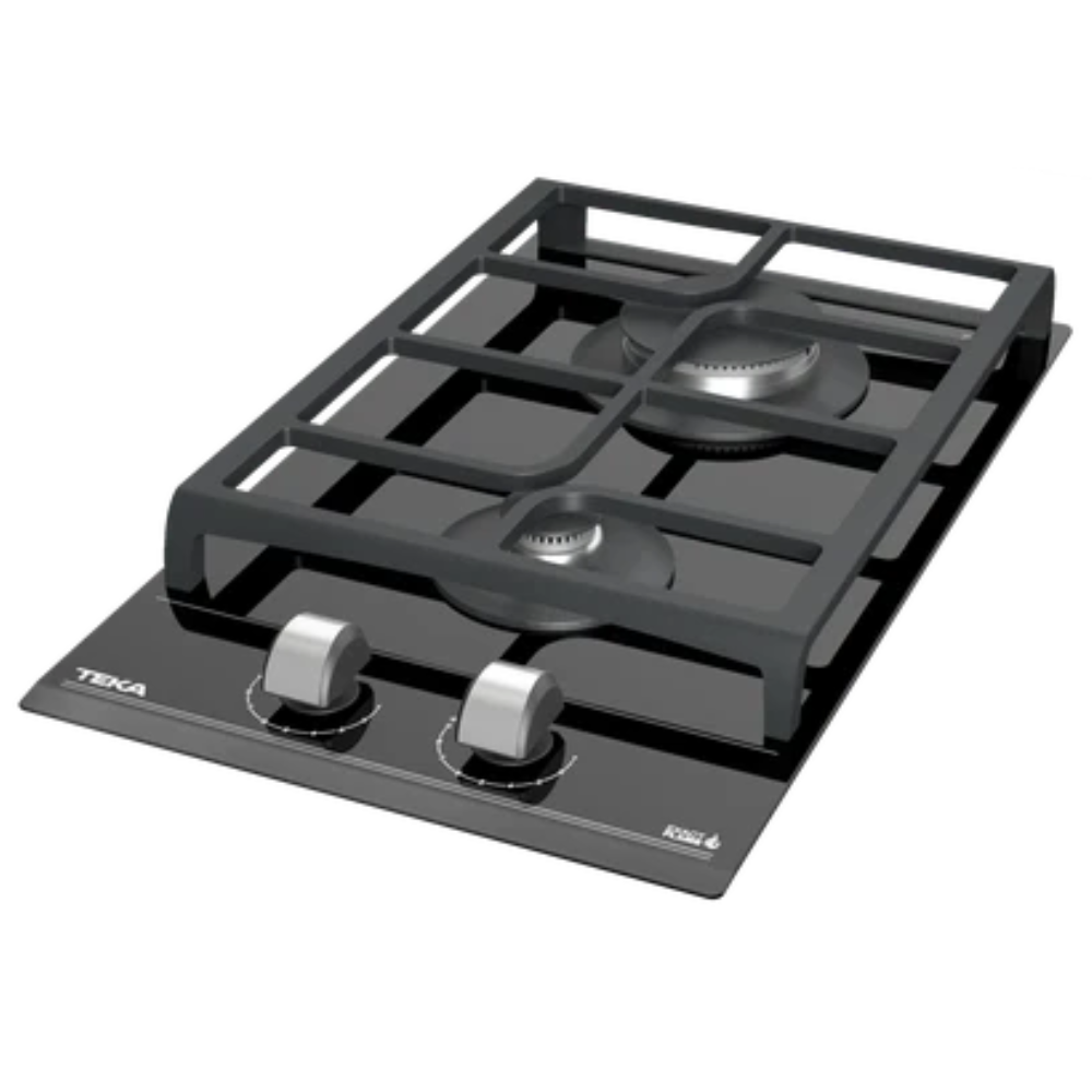 כיריים גז דומינו 30 ס”מ 2 מבערים Teka תקה GZC 32300 זכוכית שחורה - יבואן רשמי